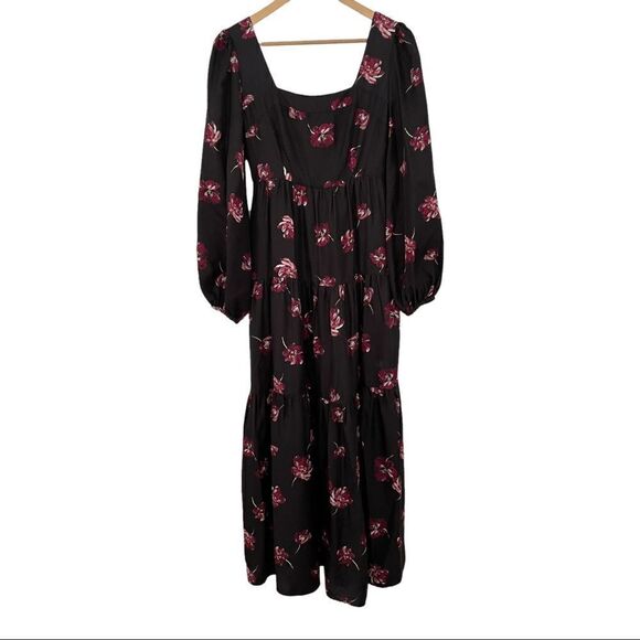 NICHOLAS Black Floral Tiered Maxi Dress - Picture 3 of 11